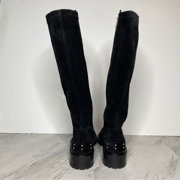 Aquatalia Omara Black Suede Tall Boot 10 - Picture 3 of 16